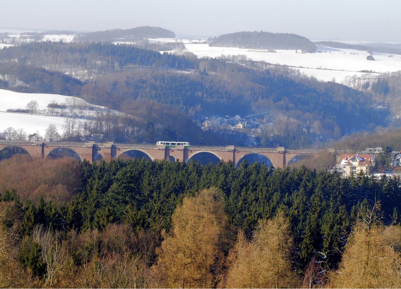 Blick vom Mosenturm Elstertalbruecke